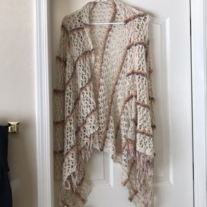 Buckle crocheted cardigan, goes with everything!